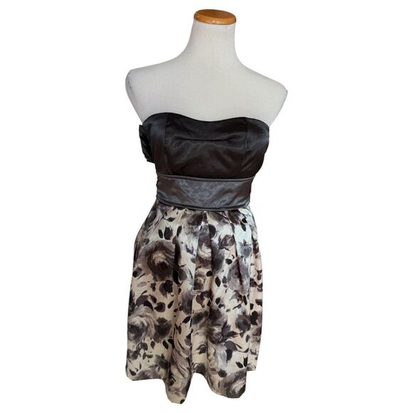 Womens Ruby Rox Tie Waist Strapless Mini Evening Dress - Sz 3 - Picture 1 of 3